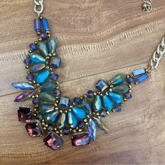 Jewel toned gem necklace - Picture 7 of 7